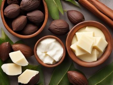 Shea butter in jars